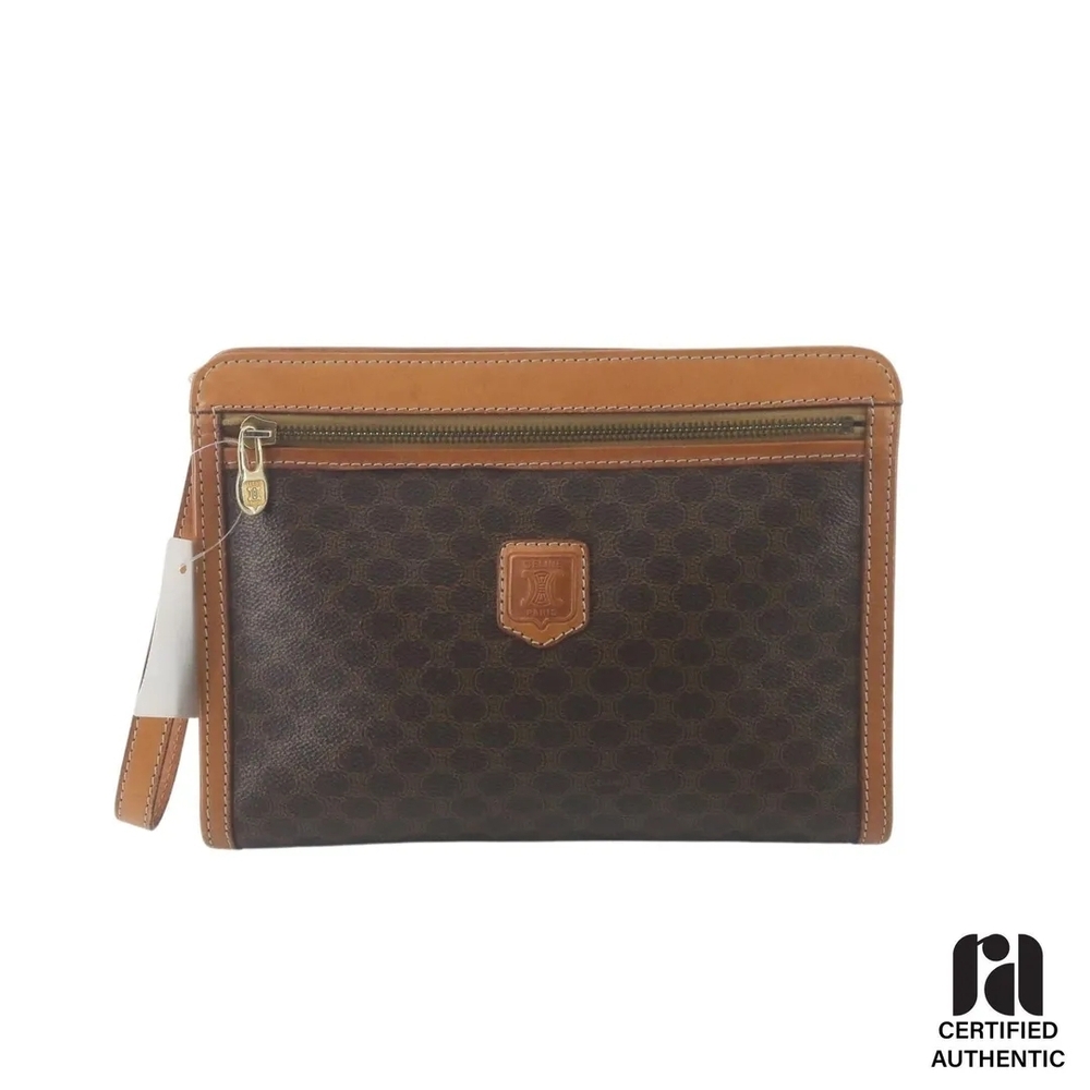 Celine Brown and Tan Clutch